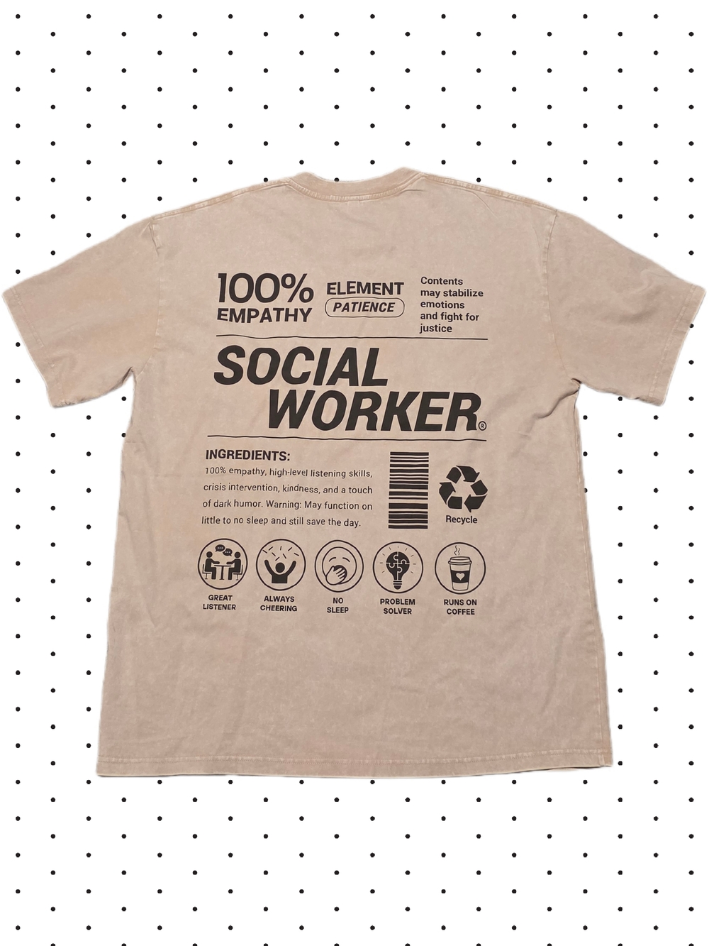Social Worker Appreciation Bundle - Beige Short Sleeve Unisex T-Shirt & Notepad